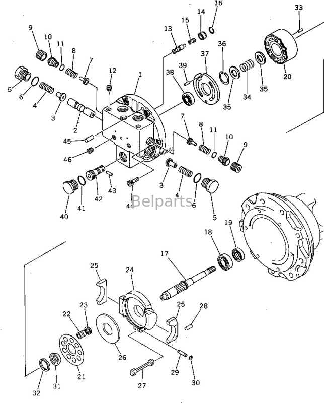 movimentação final de Assy Mini Excavator Pc 40-5 KOMATSU do motor do curso 20S-60-22101