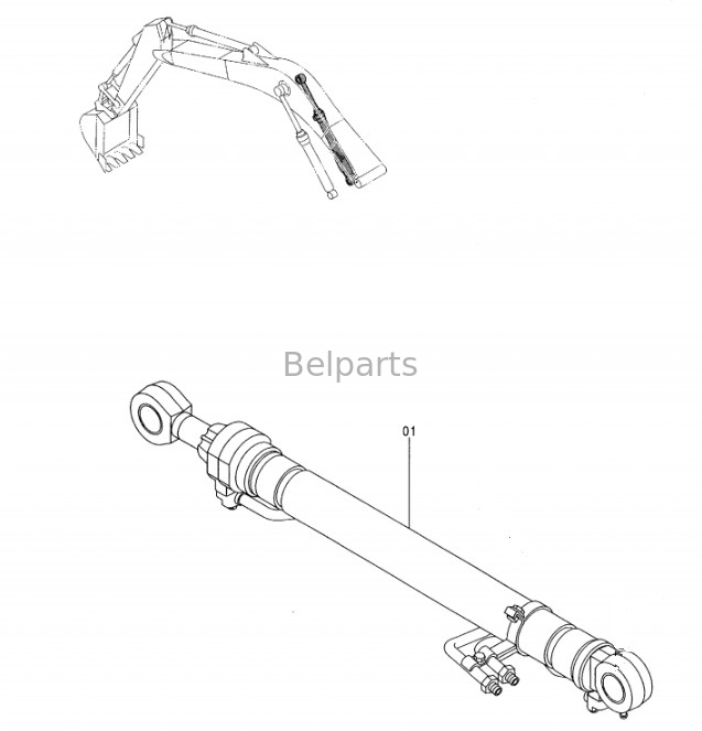 Belparts Excavator Hidráulica EX270-5 EX270LC-5 EX280LCH-5 Boom Arm Balde cilindro Assy Para Hitachi 9147235 9147237