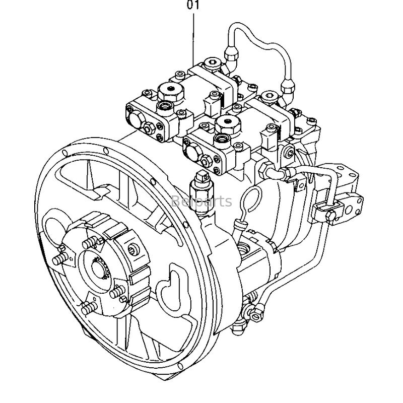 EX200-5 EX210-5 EX220-5 EX230-5 Bomba hidráulica principal para peças sobressalentes de escavadeiras Hitachi 9150726 9152668 9151945 9155142 HPV0102 HPV102 Bomba de pistão axial