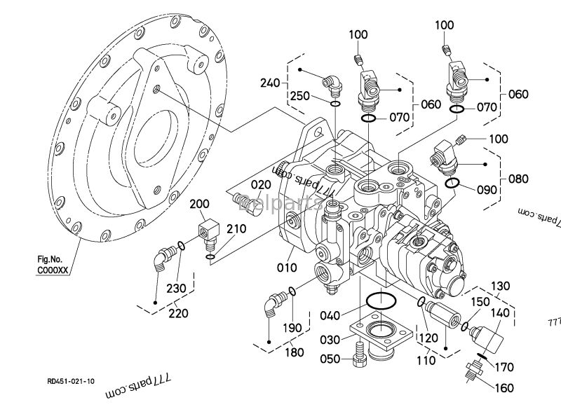 Bomba hidráulica Kubota U55-4 KX057-4 Peças de mini escavadeira KYB PSVL2-27CG-1 Bomba de pistão principal B0210-27001 RD551-61112 RD551-61115