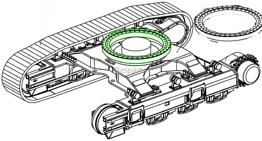 ZX225US-3 Rolamento de rolamento para Hitachi Excavator Peças sobressalentes 9260096 Slew Ring Swing Circle Aftermarket