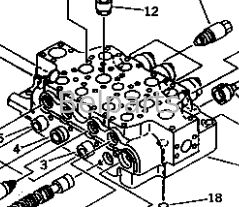 Válvula de controlo principal para KOMATSU PC1000-1 PC1000LC-1 PC1000SE-1 PC1000SP-1 Peças de escavadeira 709-15-91302 709-15-91301 709-14-91303 709-14-91302 709-14-91301 Distribuidor hidráulico