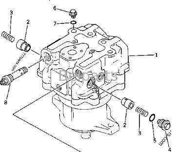 Motor de balanço hidráulico para PC1000-1 PC1000LC-1 PC1000SE-1 PC1000SP-1 Komatsu Excavator Parte 706-77-01131 706-77-01130 Dispositivo de motor de rodagem