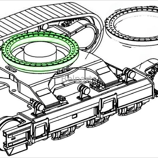 U27-4 Rolamento de Giro para Peças de Reposição de Escavadeira Kubota RH418-19110 Anel de Giro Círculo de Oscilação OEM