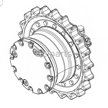 Redutor do motor do curso da peça AT111860 AT111858 da mini máquina escavadora da movimentação final de John Deere 15 mini