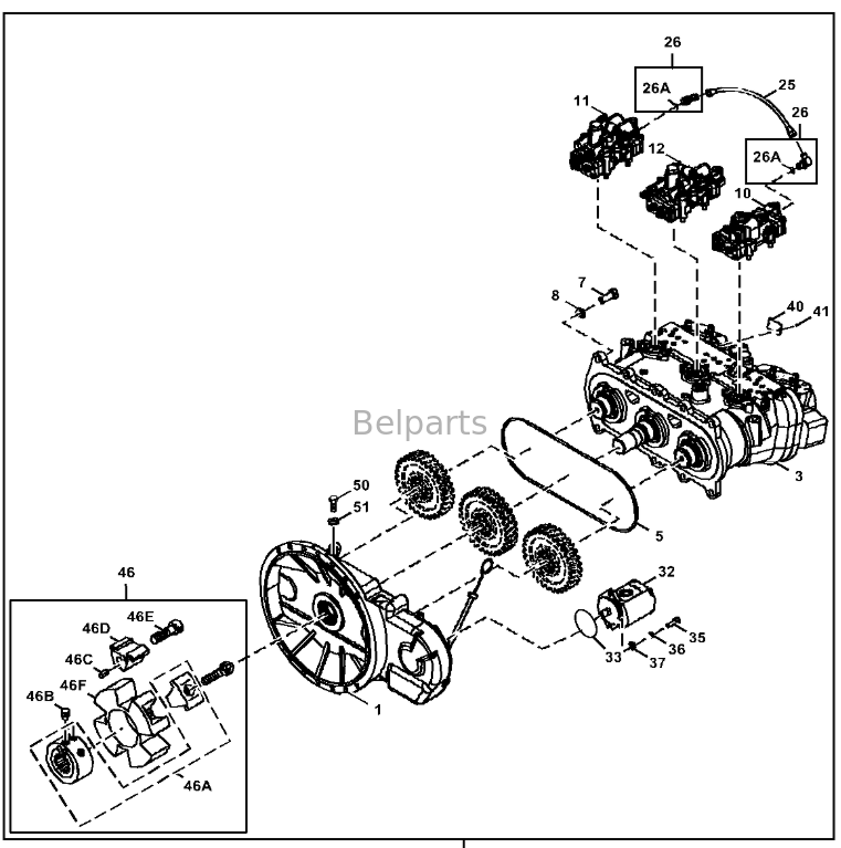 Bomba hidráulica principal John Deere 245G LC 245 P-Tier original FYB60000111 9316776 para peças de escavadeira Belparts