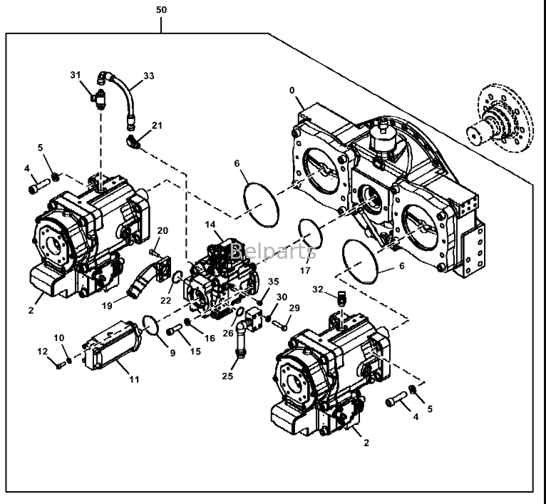 Deere 670G 870G LC 670 870 P-Tier Bomba Hidráulica Principal 9298854 PG202169 FYB60000412 FYB60000413 Para Escavadeira Substituir Peça