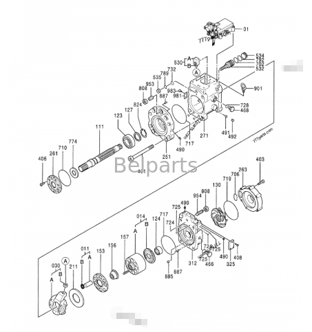 Hitachi ZX850-3 ZX850LC-3 ZX870H-3 ZX870R-3 ZX1800K-3 Bomba hidráulica principal K3V280SH 9249784 9249785 4635787 4635645 Para peças sobressalentes de escavadeiras