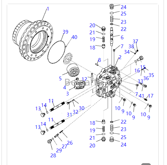 Motor de viagem 706-8J-01012 para escavadeira KOMATSU PC300-7 PC400-7 PC400-7E0 PC400LC-8 PC400-8 PC450-7 PC450-7E0 PC450-8 PC550LC-8