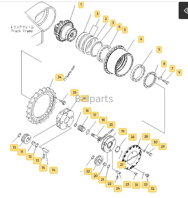 208-27-00242 208-27-00241 Transmissão final para KOMATSU PC300-7 PC400-7 PC400LC-7 PC450-7 PC450LC-7 PC400-7EO PC400LC-7EO PC450-7EO PC450LC-7EO Redução de motor de esteira de viagem de escavadeira