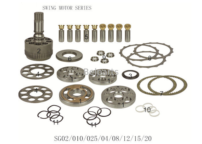 Peças de substituição hidráulicas LJ016070 do conjunto de motor do balanço de SH120-3/3A SG02/04/08/12/15