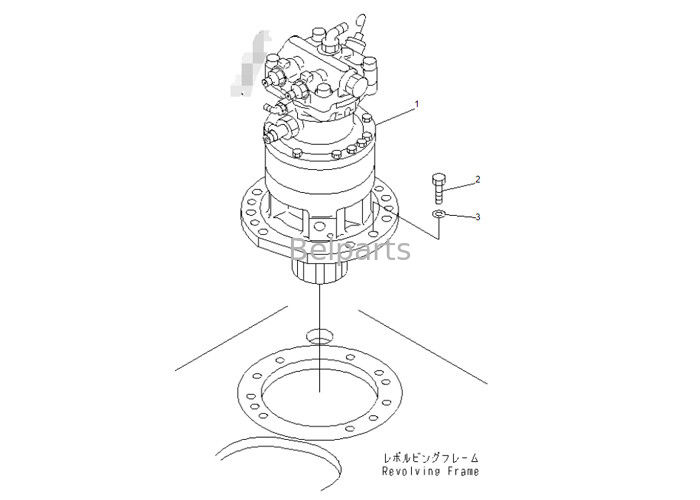 A trilha das máquinas escavadoras PC60 7 viaja de automóvel o Assy do motor do balanço 201-26-00060