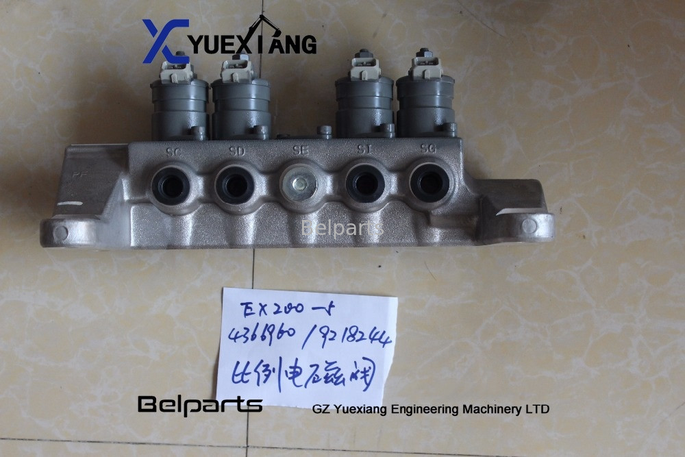 Válvula de solenoide 9218244 EX200-5 de Construction Spare Parts 4366960 da máquina escavadora EX200-3 EX200-2 EX200-1