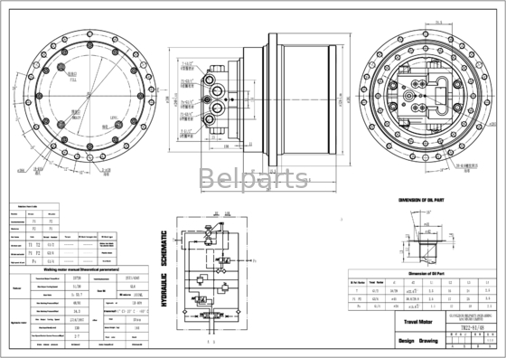 Partes de escavadeiras TM22VC GM22VC EC140 Final Drive PC135 PC150 DH135 SK130 SK140-8